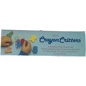 Crayon Critters Shaped Colors Dog Elephant Unicorn Lion Bear Set of 5 Non Toxic